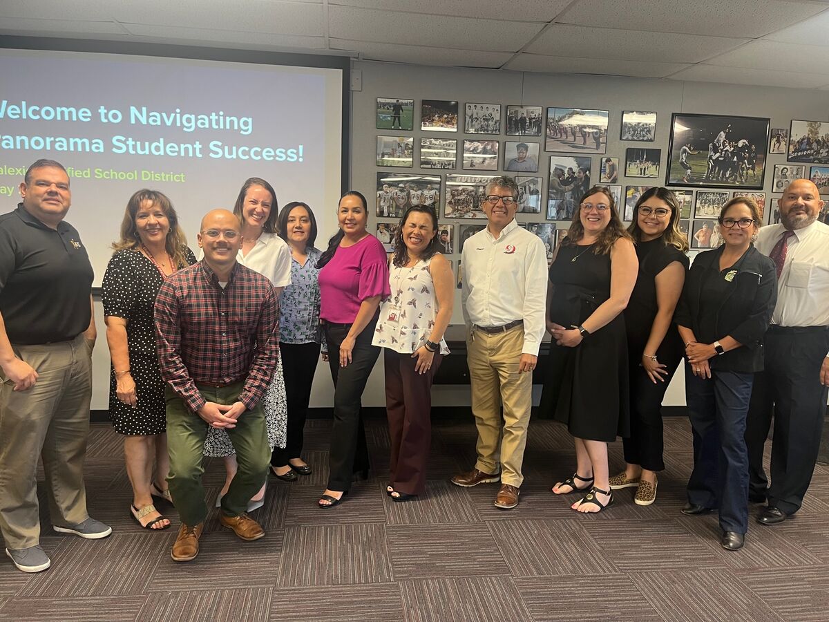 Jessica with district and site leaders at a student success data workshop