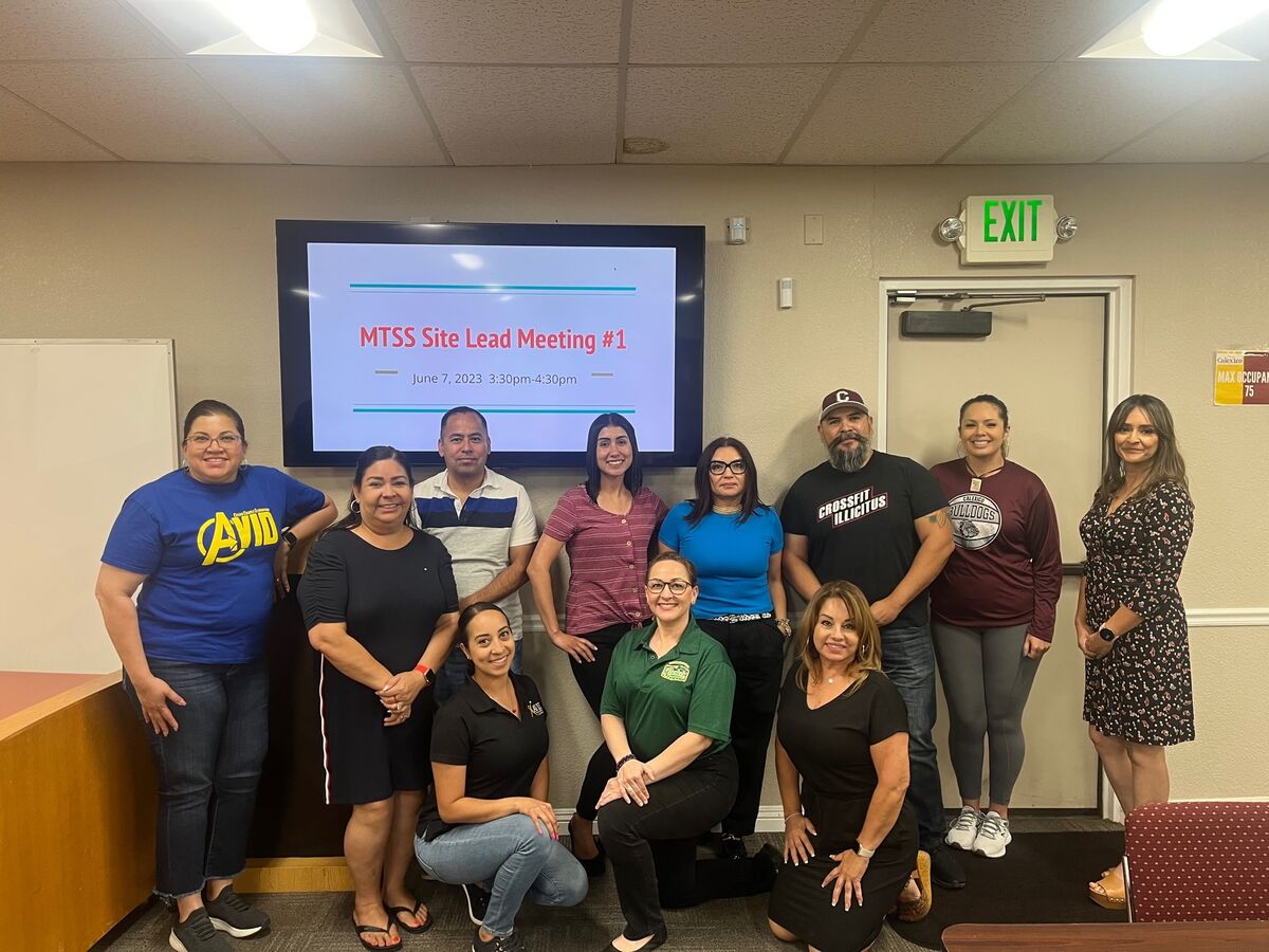 MTSS site leads gathered after a meeting